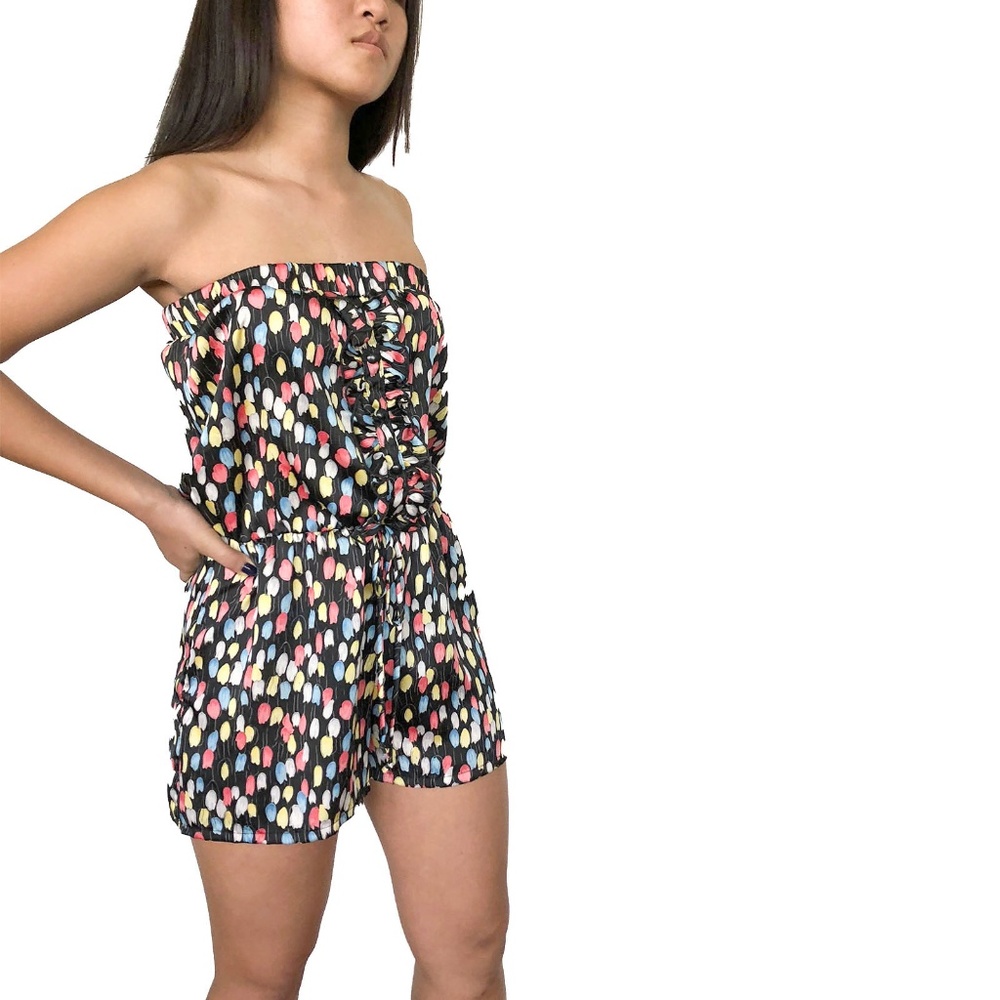 My Stacey - Strapless Printed Romper